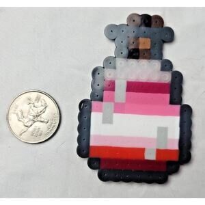Pink Lesbian LGBT Potion Perler Pixel Art